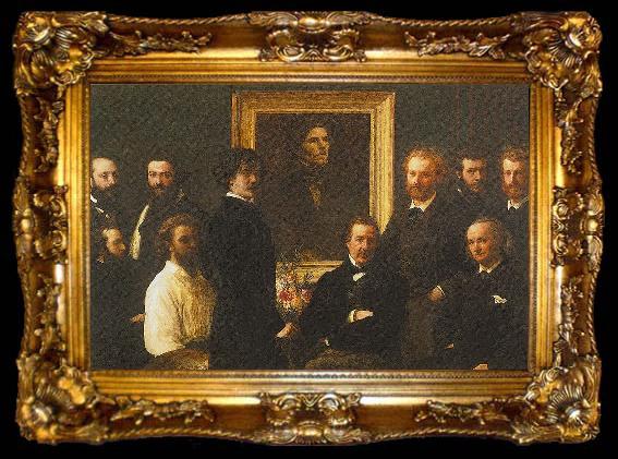 framed  Henri Fantin-Latour Homage to Delacroix, ta009-2